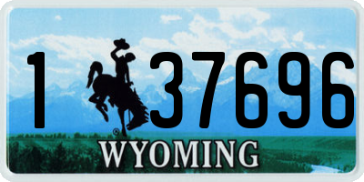 WY license plate 137696