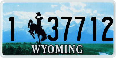 WY license plate 137712