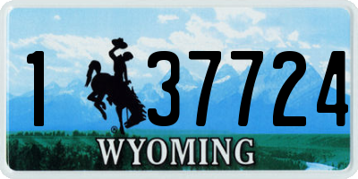 WY license plate 137724