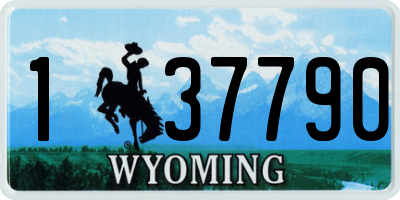 WY license plate 137790