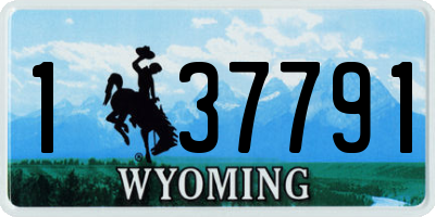 WY license plate 137791