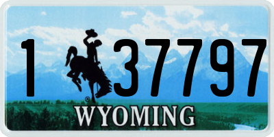 WY license plate 137797