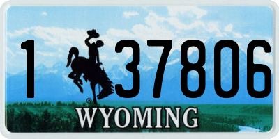 WY license plate 137806