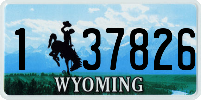WY license plate 137826
