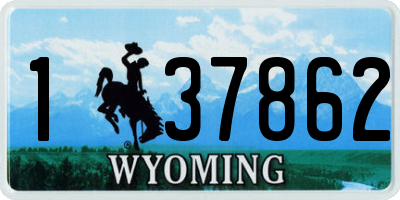 WY license plate 137862