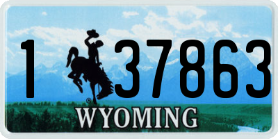 WY license plate 137863
