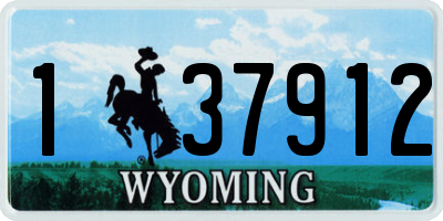 WY license plate 137912