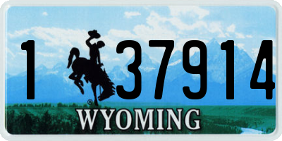 WY license plate 137914