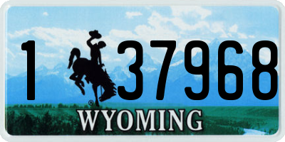 WY license plate 137968