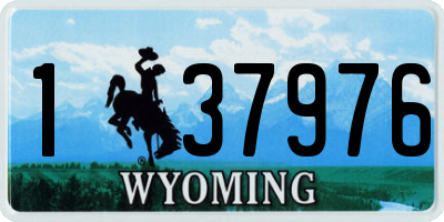 WY license plate 137976