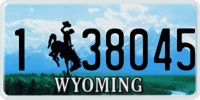 WY license plate 138045