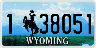 WY license plate 138051
