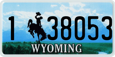 WY license plate 138053