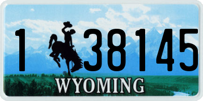 WY license plate 138145