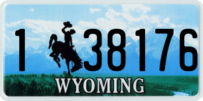 WY license plate 138176