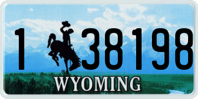 WY license plate 138198