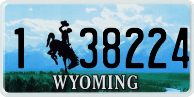 WY license plate 138224