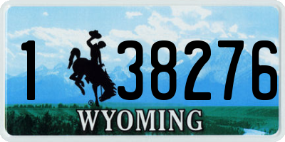 WY license plate 138276