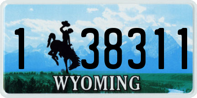 WY license plate 138311