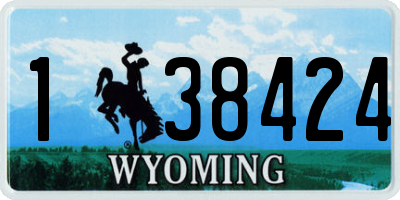 WY license plate 138424