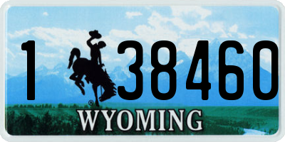 WY license plate 138460