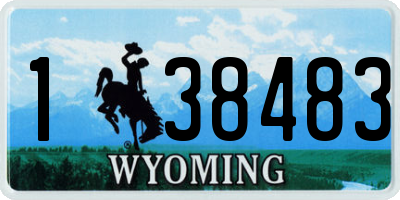 WY license plate 138483