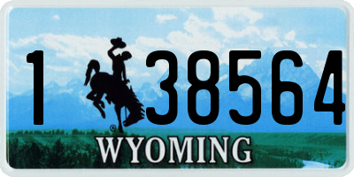 WY license plate 138564