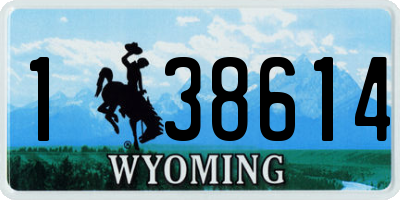WY license plate 138614