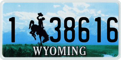 WY license plate 138616