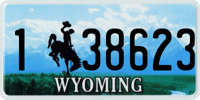 WY license plate 138623
