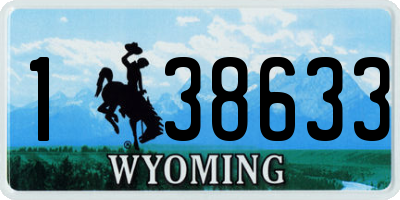 WY license plate 138633