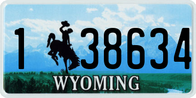 WY license plate 138634