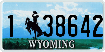WY license plate 138642