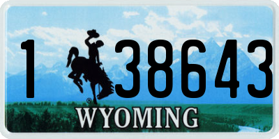 WY license plate 138643