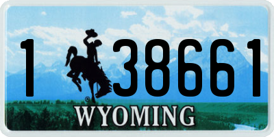 WY license plate 138661