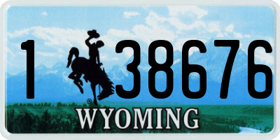 WY license plate 138676