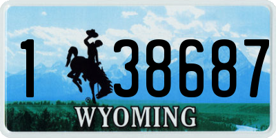 WY license plate 138687