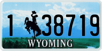 WY license plate 138719