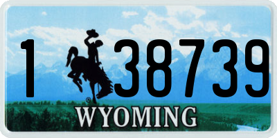 WY license plate 138739