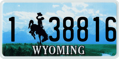 WY license plate 138816
