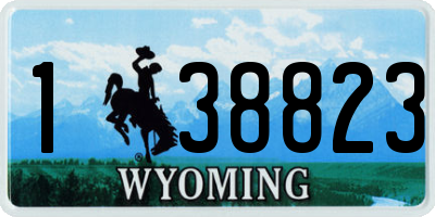 WY license plate 138823