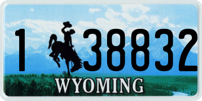 WY license plate 138832
