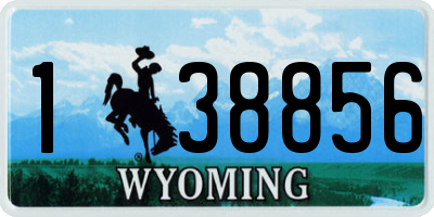 WY license plate 138856
