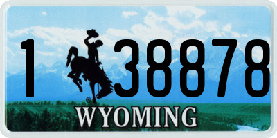 WY license plate 138878