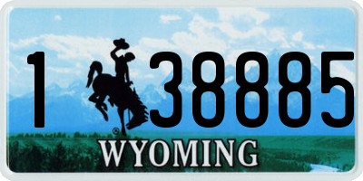 WY license plate 138885