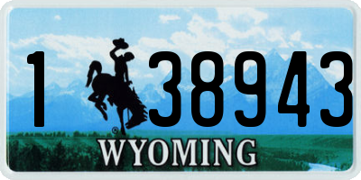 WY license plate 138943
