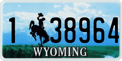 WY license plate 138964