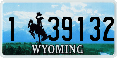 WY license plate 139132