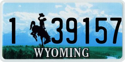 WY license plate 139157