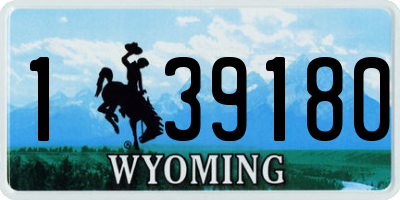WY license plate 139180